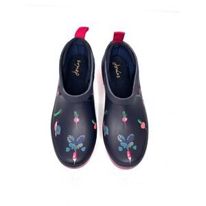Joules Pop On Printed Welly Clogs US 8 EU 39 Navy Veggies